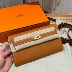 에르메스 Hermes  Kelly to go 19cm Epsom 1H Toffee/gold
