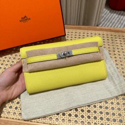 에르메스 Hermes  Kelly to go 19cm Epsom 9R Lime/silver