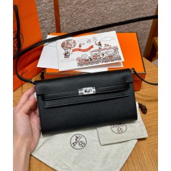 에르메스 Hermes  Kelly to go 19cm Epsom 89 Noir/gold