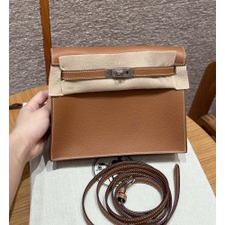 에르메스 Hermes Kelly danse 22cm evercolor 37 Gold and 3Q Rose Sakura/silver