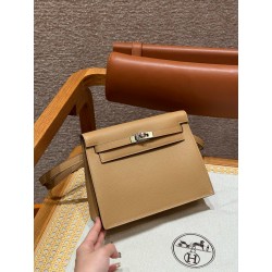 에르메스 Hermes Kelly danse 22cm evercolor OM Chai/silver