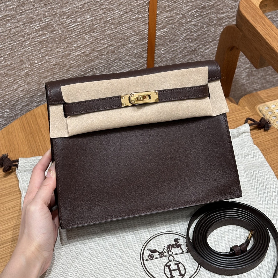 에르메스 Hermes Kelly danse 22cm swift 0G Rouga seller/gold