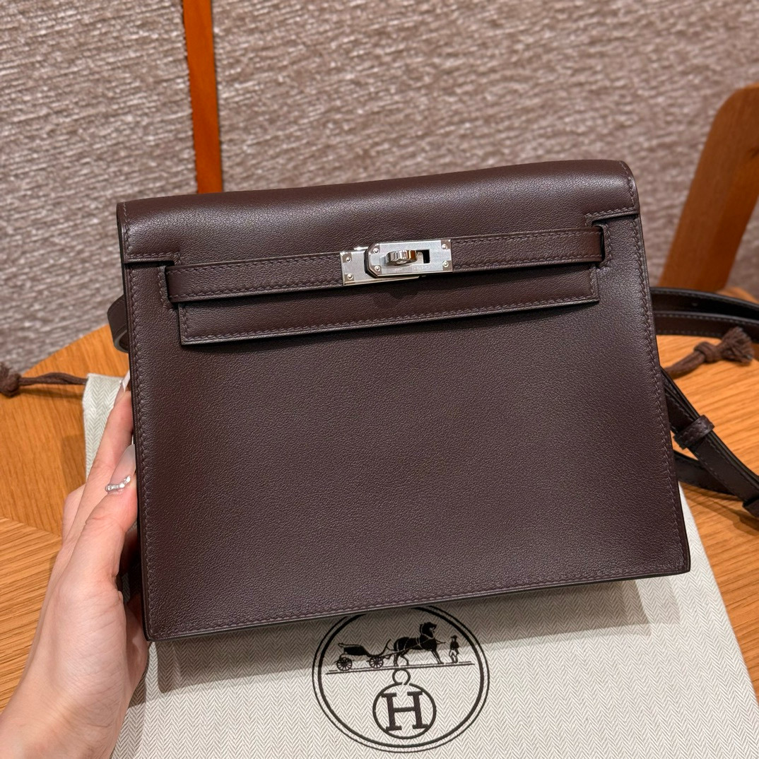 에르메스 Hermes Kelly danse 22cm swift 0G Rouga seller/silver
