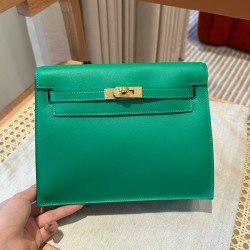 에르메스 Hermes Kelly danse 22cm swift 1K Bambou/gold