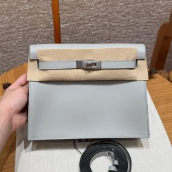 에르메스 Hermes Kelly danse 22cm swift 4Z Girs Mouette/silver