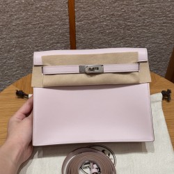 에르메스 Hermes Kelly danse 22cm swift 09 Mauve pale/silver