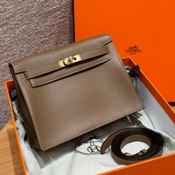 에르메스 Hermes Kelly danse 22cm swift D0 Beige de Weimar/gold