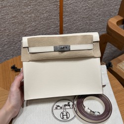 에르메스 Hermes Kelly danse 22cm swift i2 Nata/silver