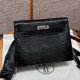 에르메스 Hermes Kelly danse 22cm Lizard 89 Noir/silver