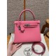 에르메스 Hermes Kelly 25cm Swift U5 Rose lipstick/silver