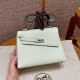 에르메스 Hermes Kelly II Sellier 20cm Epsom 0S Vert Fizz/silver