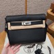 에르메스 Hermes Kelly Messenger 24cm Togo 89 Noir/silver