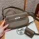 에르메스 Hermes Kelly moove17cm Swift 18 Etoupe/silver