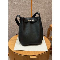 에르메스 Hermes So Kelly 22cm Togo 89 Noir/silver