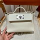 에르메스 Hermes Kelly 2424 21cm evercolor 0T Mushroom/silver