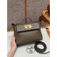 에르메스 Hermes Kelly 2424 21cm evercolor 18 Etoupe/gold