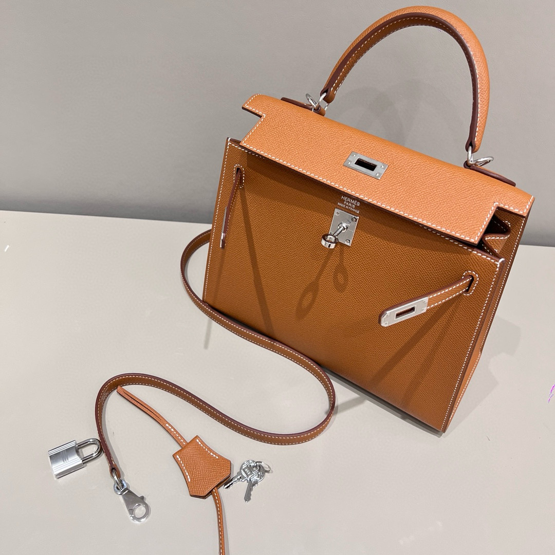 에르메스 Hermes Kelly 25cm Epsom 37 Gold/silver
