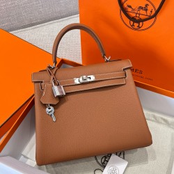에르메스 Hermes Kelly 25cm Germany Leather 37 Gold/silver
