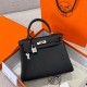 에르메스 Hermes Kelly 25cm Germany Leather 89 Noir/silver