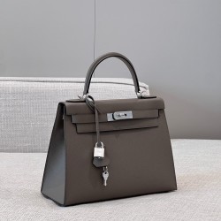 에르메스 Hermes Kelly 28cm Epsom 0L Girs Meyer/silver