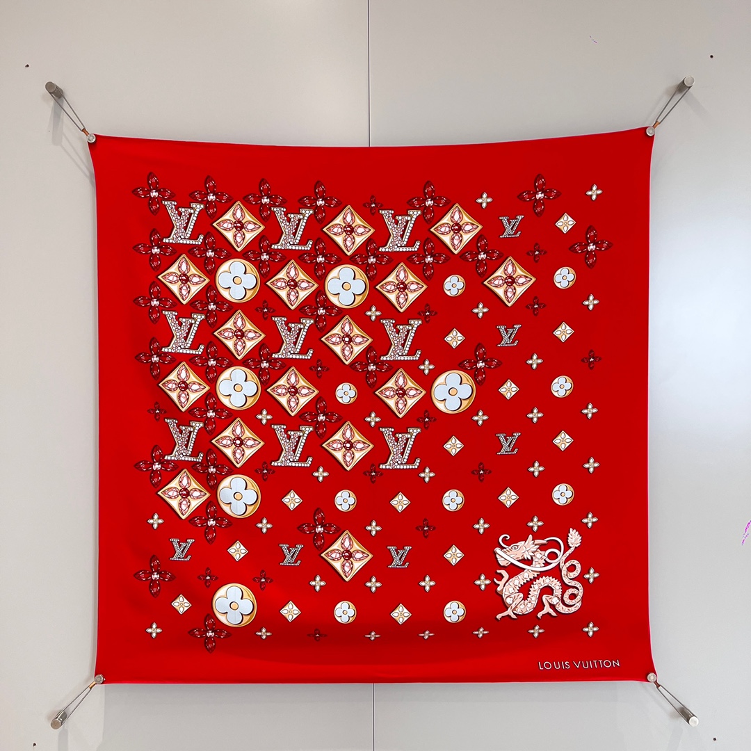 루이비통 Louis Vuitton Precious Dragon 스커프 90×90cm
