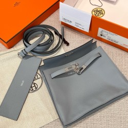 에르메스 Hermes Kelly danse Germany Leather J7 Blue Lin/silver