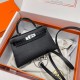 에르메스 Hermes Mini Kelly Epsom and Alligator 89 Noir/silver