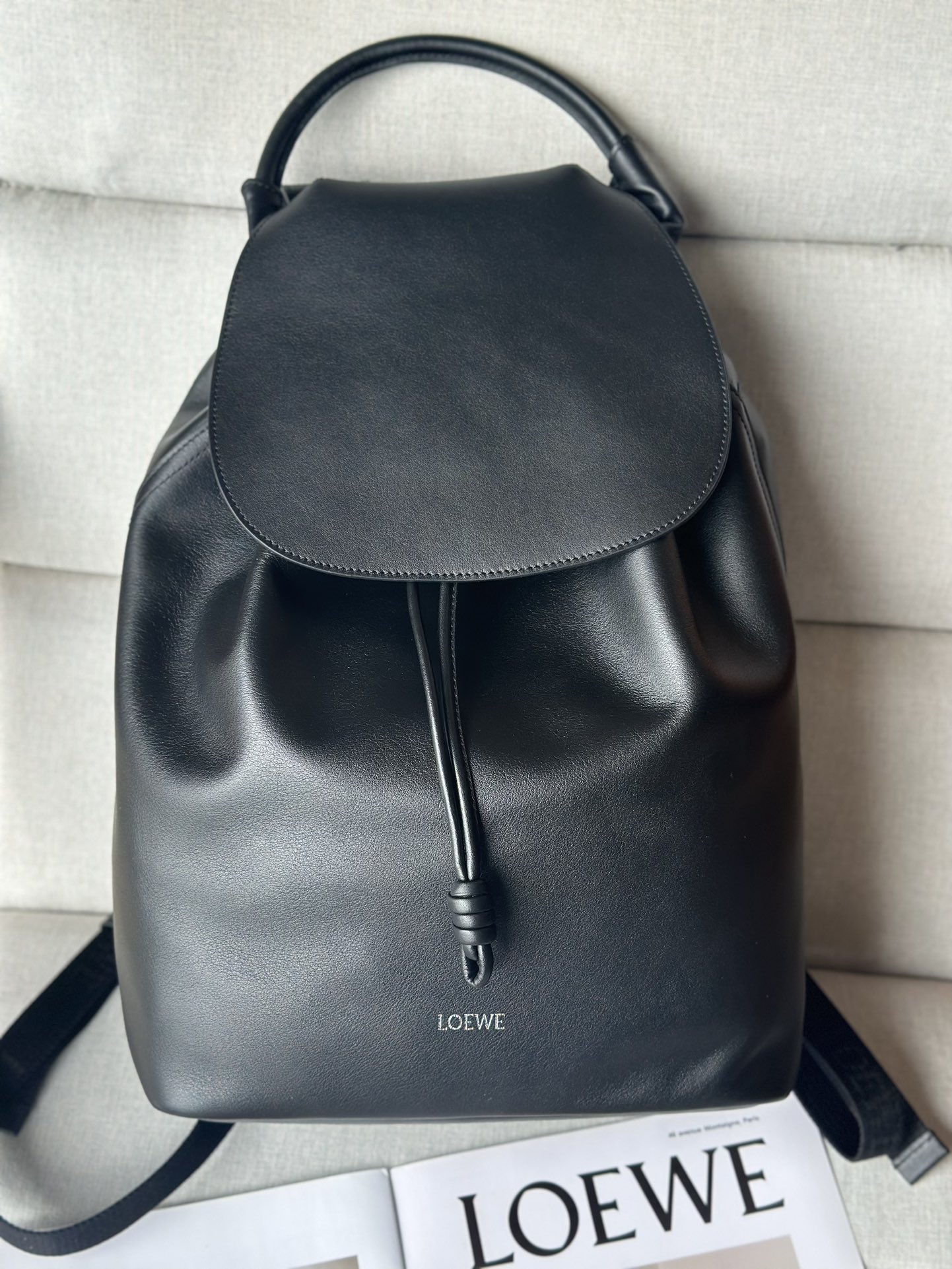 로에베 Loewe 713 Flamenco  백팩 Black