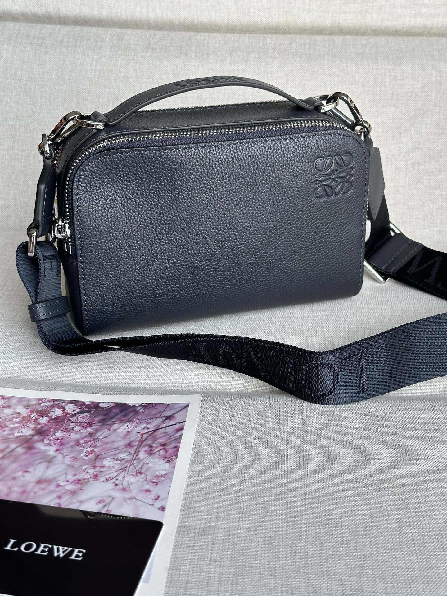 로에베 Loewe C660R41X Mini Camera Crossbody Bag in Soft Grained Calfskin