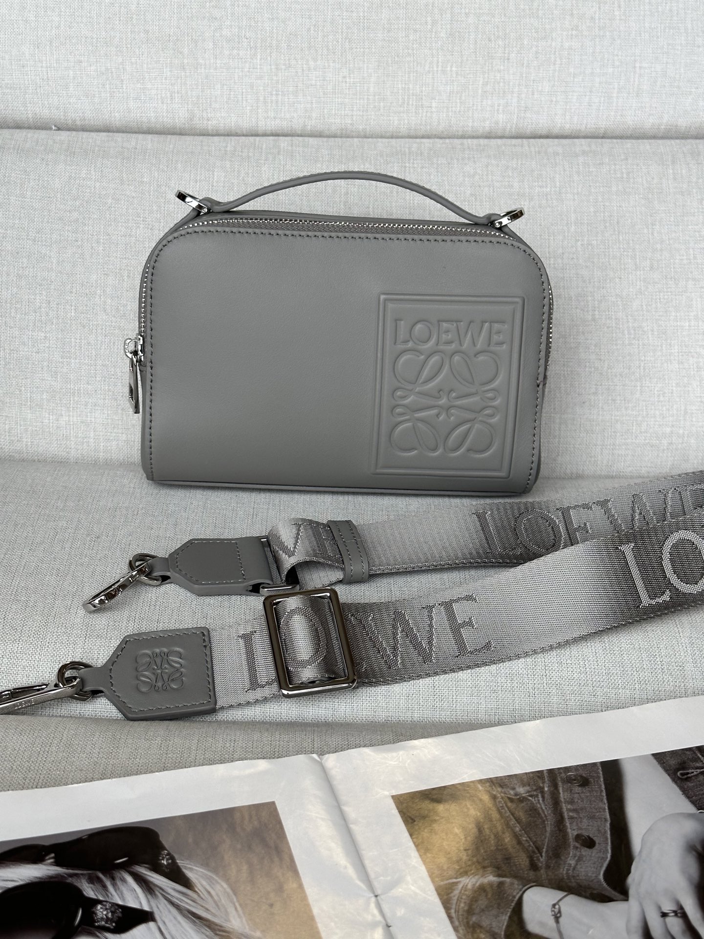 로에베 Loewe C565R41X04 Mini Camera Crossbody Bag in Satin Calfskin