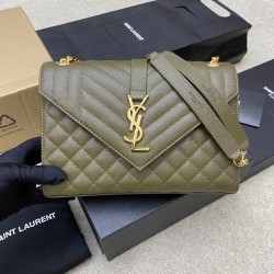 생로랑 Saint laurent/YSL 392739 Monogram Chain Wallet in Mix Matelasse Grain De Poudre Embossed Leather