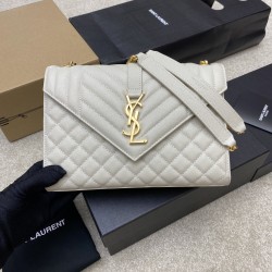 생로랑 Saint laurent/YSL 392739 Monogram Chain Wallet in Mix Matelasse Grain De Poudre Embossed Leather