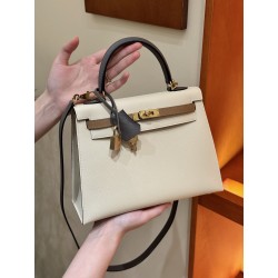 에르메스 Hermes Kelly 25cm Epsom i2 Nata OM chai 0L Girs Meyer/gold