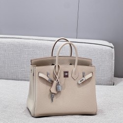 에르메스 Hermes Brikin 25cm Germany Leather 10 Craie/silver