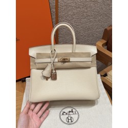 에르메스 Hermes Birkin 25cm Chèvre 10 Craie/Rose gold