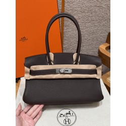 에르메스 Hermes Shoulder Birkin 30cm Togo 46 Ebene/silver