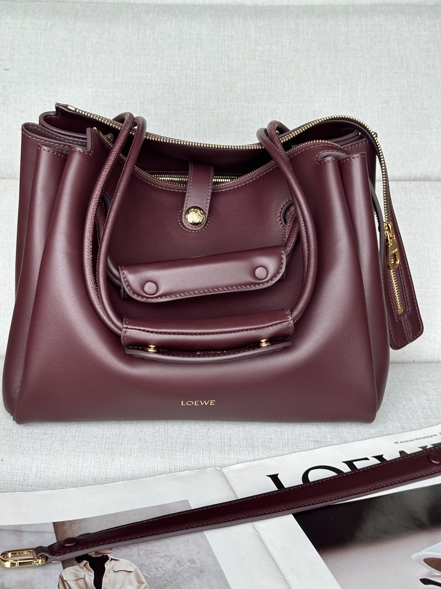 로에베 Loewe 0255 madrid 탑 핸들백 28.5CM