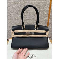 에르메스 Hermes Shoulder Birkin 30cm Togo 89 Noir/silver