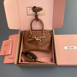 미우 미우 MIU MIU 탑 핸들백 MM0400-5BG037 12.5CM