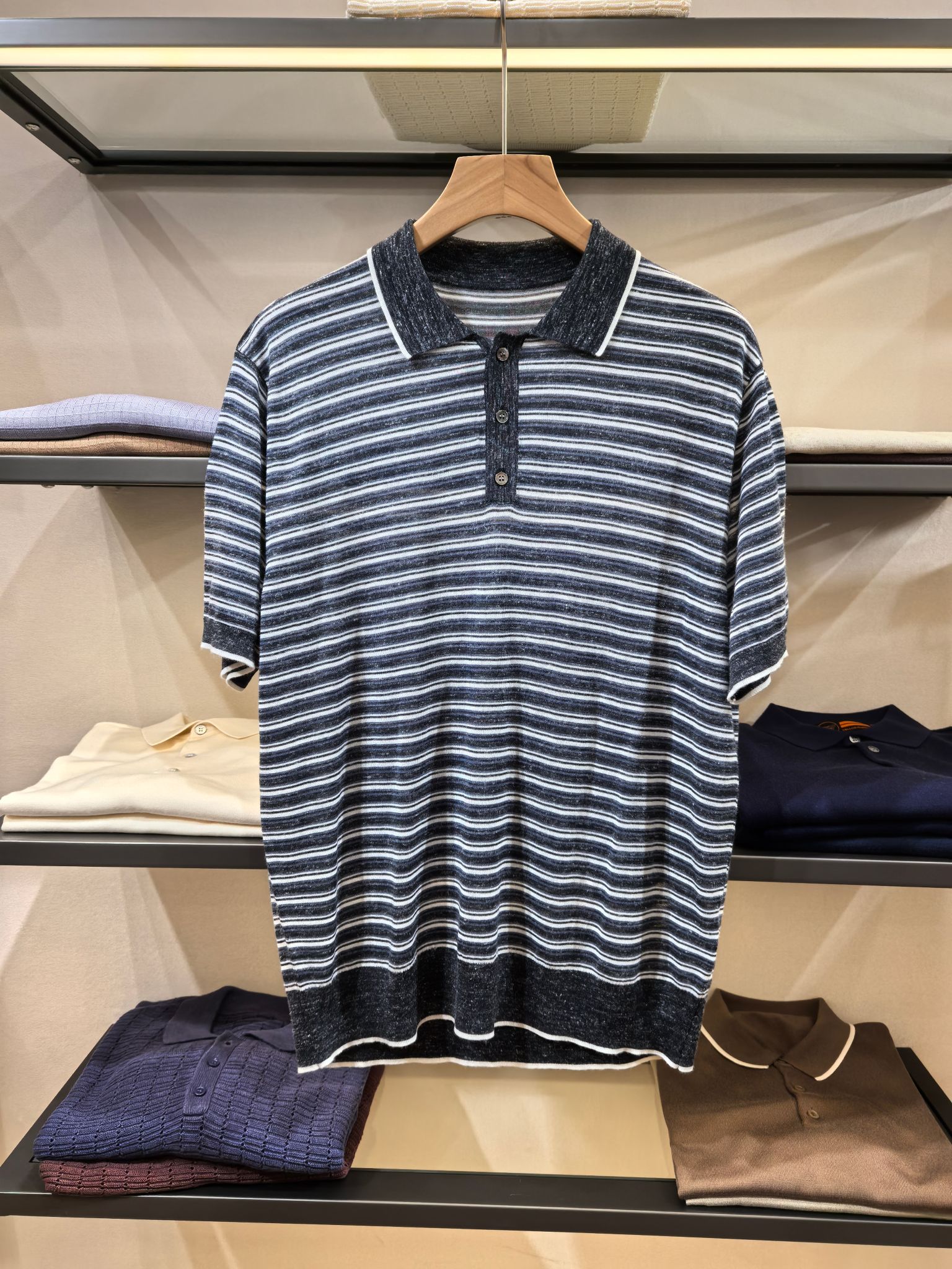 로로피아나 Loro Piana 반팔 폴로 셔츠