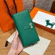 에르메스 Hermes Bearn wallet Soufflet 17.5cm Epsom U4 Vert vertigo/gold