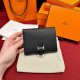에르메스 Hermes Bearn Compact wallet 12cm Epsom 89 Noir/silver