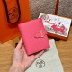 에르메스 Hermes Bearn Compact wallet 12cm Epsom U5 Rose lipstick/gold