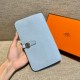 에르메스 Hermes Dogon 20cm Togo T0 Blue Brume/silver