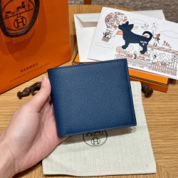 에르메스 Hermes MC² Copernic Short wallet 9cm epsom S4 Deep blue