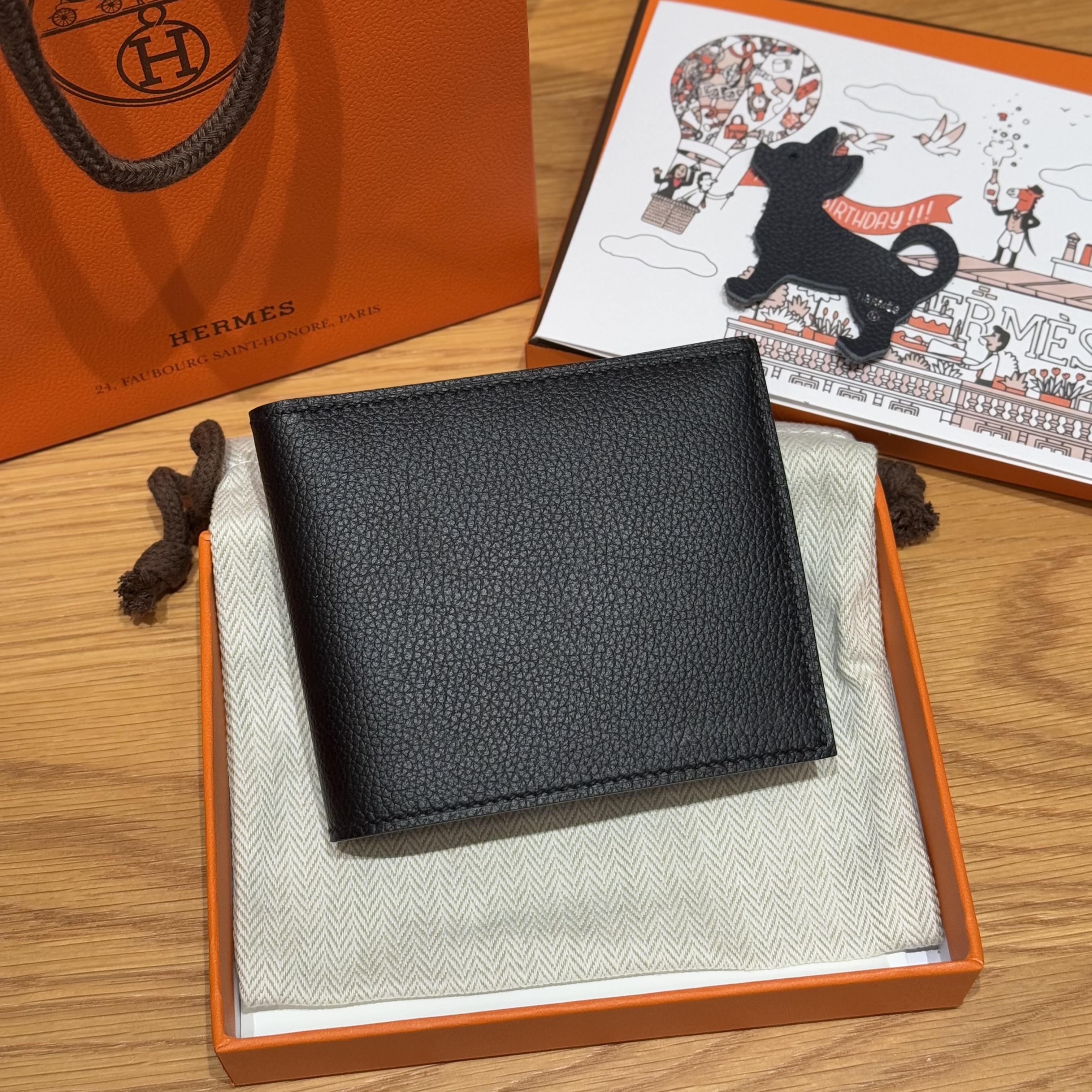 에르메스 Hermes MC² Copernic Short wallet 9cm evercolor 89 noir