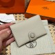 에르메스 Hermes R.M.S Card Holder 10.5cm Evercolor 8L Beton/silver