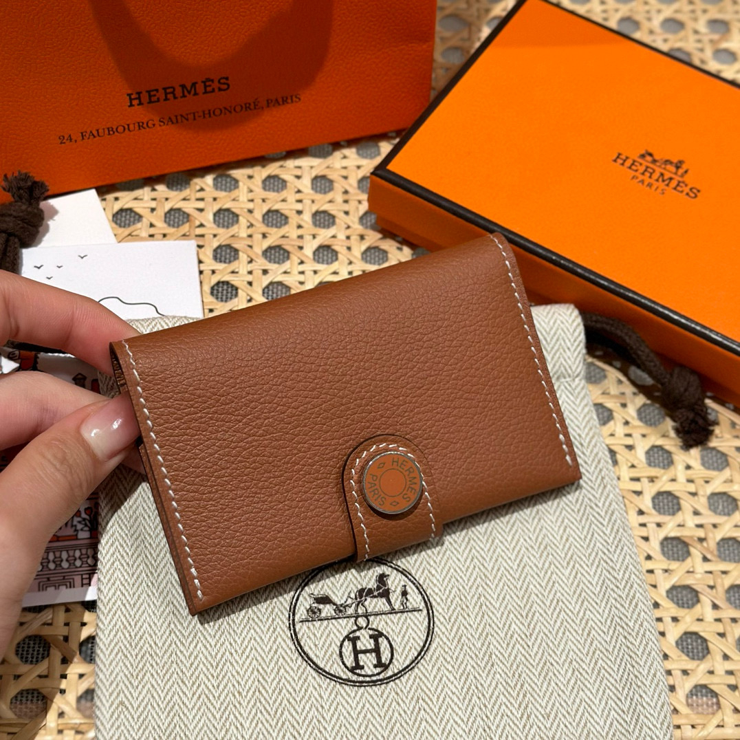에르메스 Hermes R.M.S Card Holder 10.5cm Evercolor 37 Gold/silver