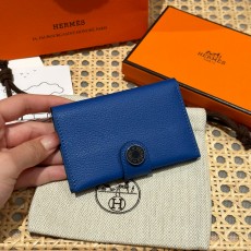 에르메스 Hermes R.M.S Card Holder 10.5cm Evercolor 71 Blue France and 2Z Blue Nuit/silver