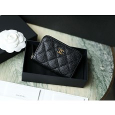 샤넬 Chanel Classic Zipped Coin Purse Caviar skin C-53 AP0216 7.5cm